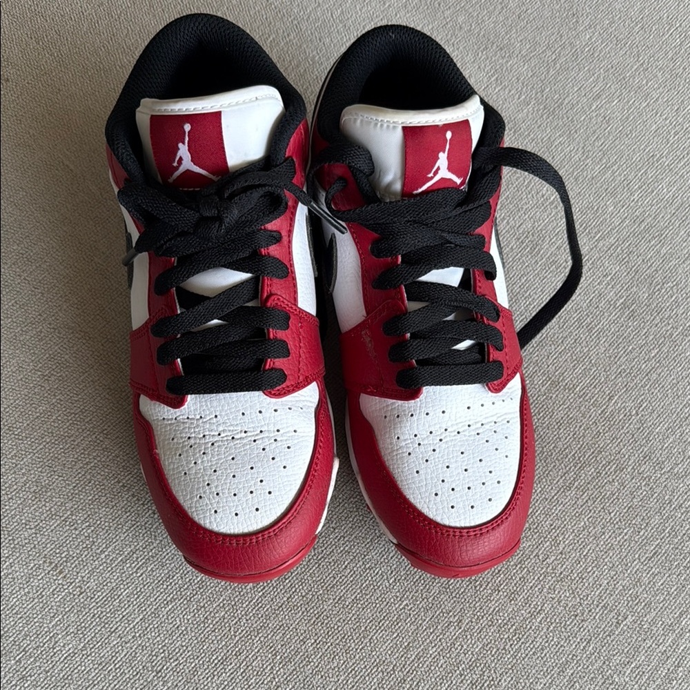 Air Jordan Red and White Sneakers